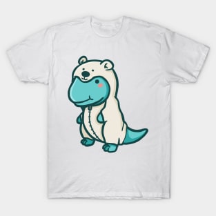 Cute T-Rex in polar bear pajamas, dino, dinosaur T-Shirt